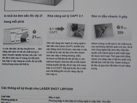 Ví dụ bản in hình ảnh đen trắng chi tiết từ máy in Canon 3300