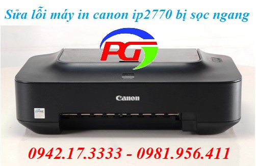 Máy in Canon IP2770 in ra bản bị sọc ngang, minh họa lỗi thường gặp