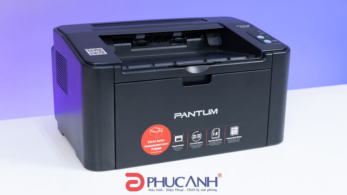 Máy in Pantum P2516 với thiết kế đơn giản, nhỏ gọn