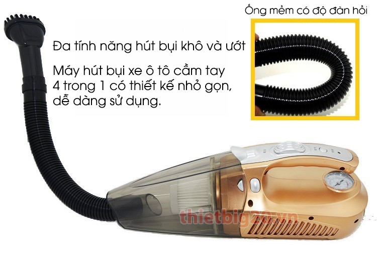 Máy hút bụi 4 trong 1 cho ô tô với đầy đủ chức năng