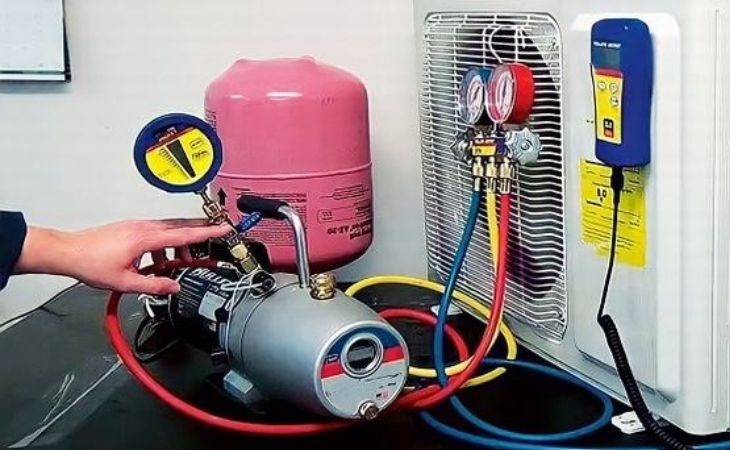Ống đồng máy lạnh bị đóng băng do thiếu gas
