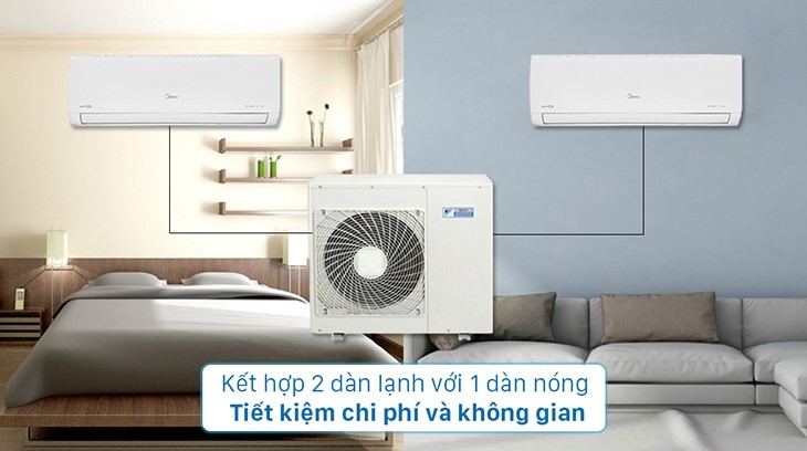 Lắp đặt dàn lạnh máy lạnh Daikin 1 nóng 2 lạnh
