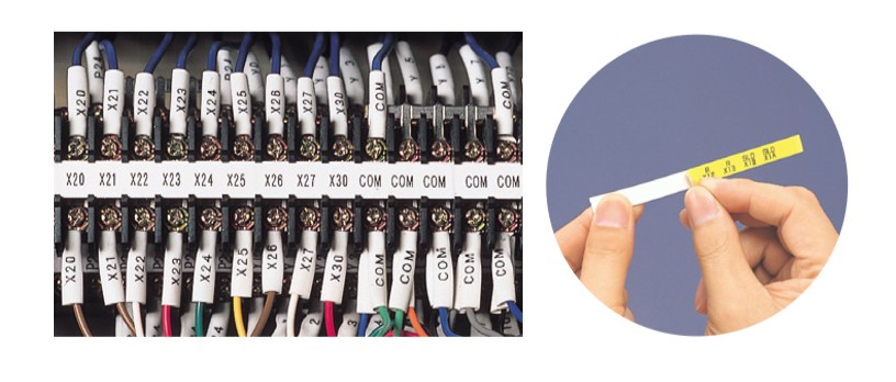 Các loại vật liệu in (ống PVC, ống co nhiệt, băng nhãn) tương thích với máy in đầu cốt LM 550A