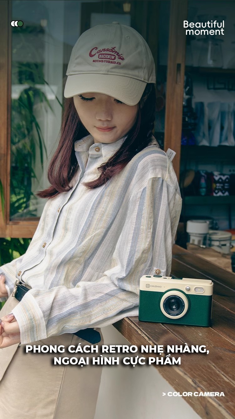 Máy in ảnh lấy ngay với thiết kế retro hiện đại
