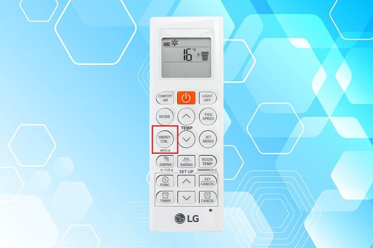 Xem mức tiêu thụ năng lượng tức thời trên màn hình máy lạnh LG