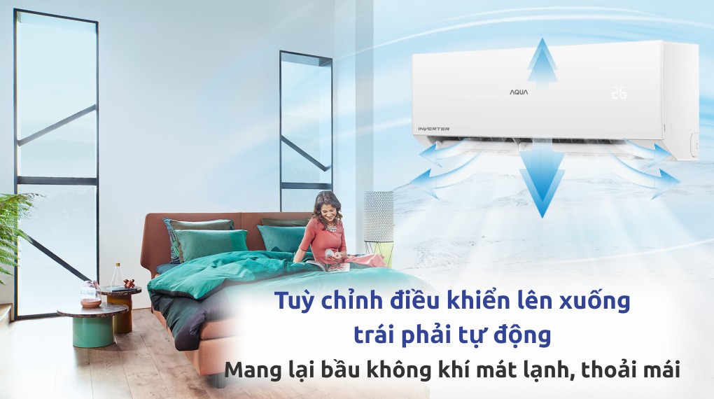 Cơ chế thổi gió tùy chỉnh của máy lạnh Aqua 2.5 HP