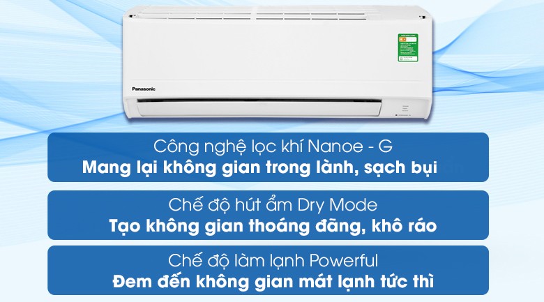Điều hòa Panasonic 9000 BTU 1 chiều thiết kế hiện đại