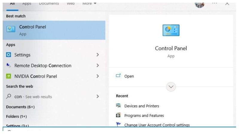 Menu ngữ cảnh chuột phải trên biểu tượng máy in Canon hiển thị tùy chọn Printing Preferences