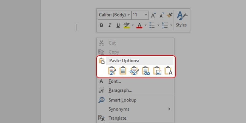 Dán dữ liệu Excel vào Word để in