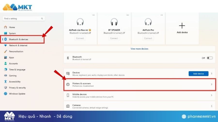 Bước kết nối máy in với máy tính để in ảnh Zalo