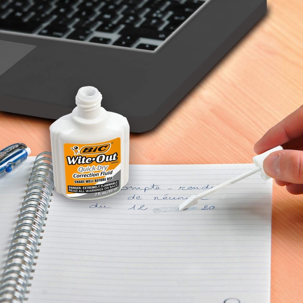 Bút sửa Bic Wite-Out để che vết mực