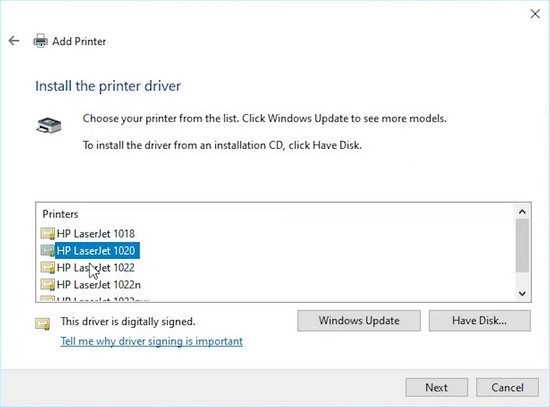 Chọn file Autorun.inf từ thư mục driver HP Laserjet 1020 đã giải nén