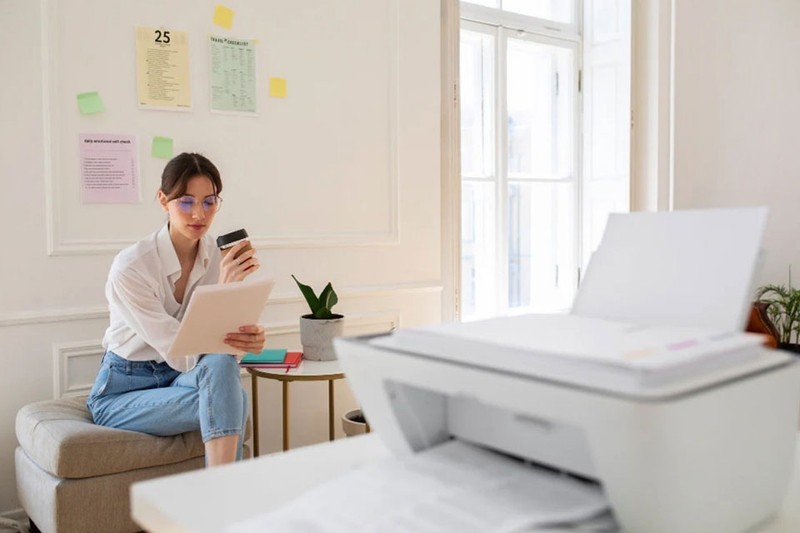 Kiểm tra kết nối giữa máy tính và máy in trước khi in ảnh