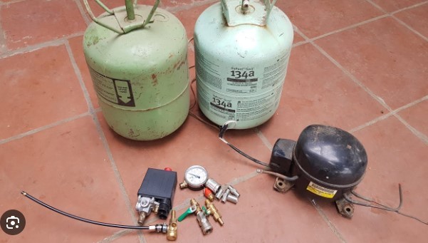 Vật liệu cần thiết để chế tạo máy nén khí từ block tủ lạnh cũ