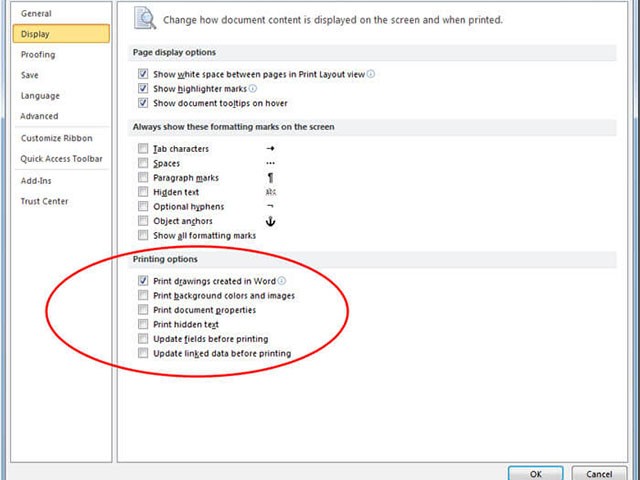 Khắc phục lỗi in màu nền trong Excel