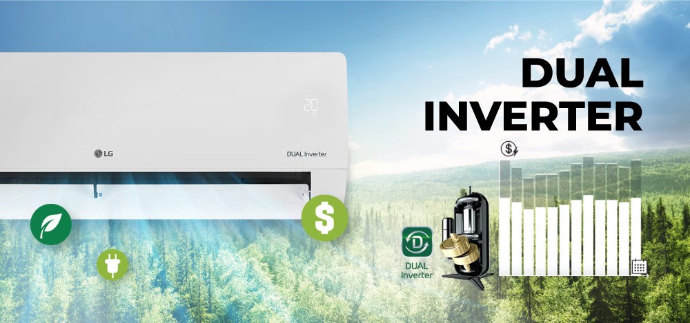 Máy lạnh LG 2.0 HP với công nghệ Dual Inverter tiết kiệm điện
