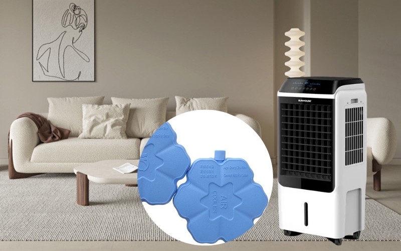 Hộp đá khô sử dụng trong quạt điều hoà