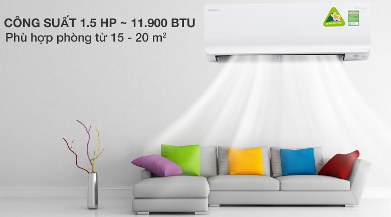 Thiết kế đơn giản và thanh lịch của Máy Lạnh Daikin Inverter 1.5 HP ATKC35UAVMV