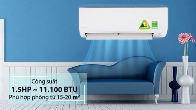 Mô tả máy điều hòa Đaikin 1 chiều 12000 BTU dàn lạnh