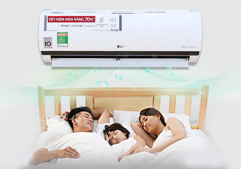 Chế độ hướng gió dễ chịu Comfort Air trên máy lạnh LG V10ENQ
