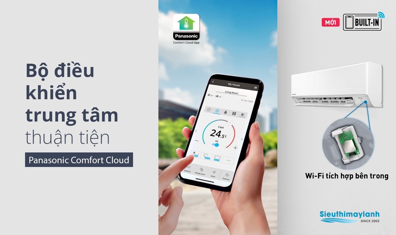 Ứng dụng Panasonic Comfort Cloud điều khiển máy lạnh từ xa