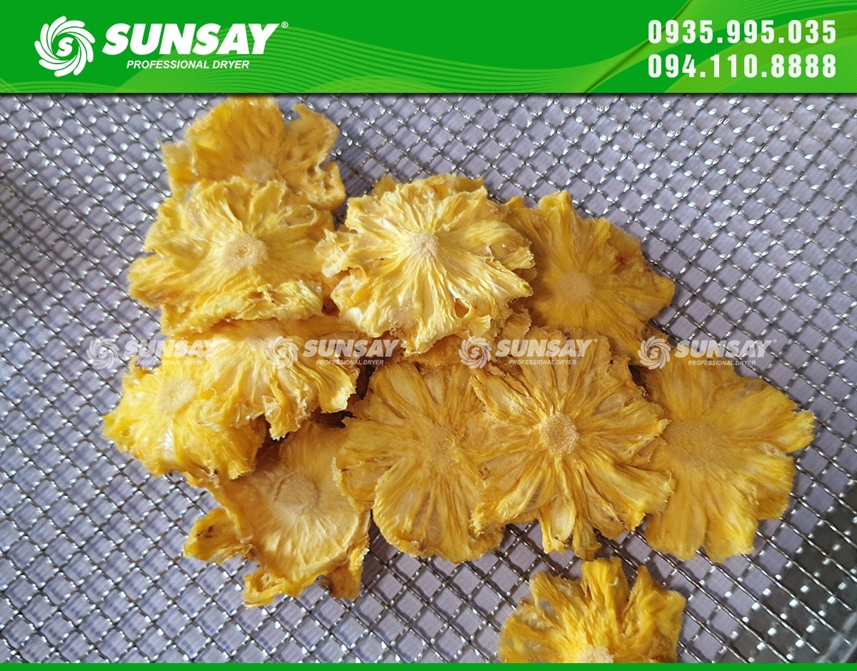Dứa sấy lạnh bằng công nghệ SUNSAY bảo quản được lâu