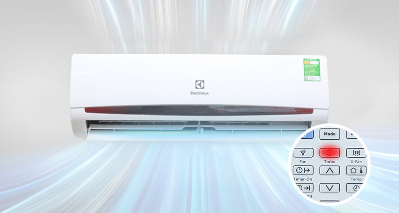Kích hoạt chế độ làm lạnh nhanh Turbo trên remote máy lạnh Electrolux 1.5 HP