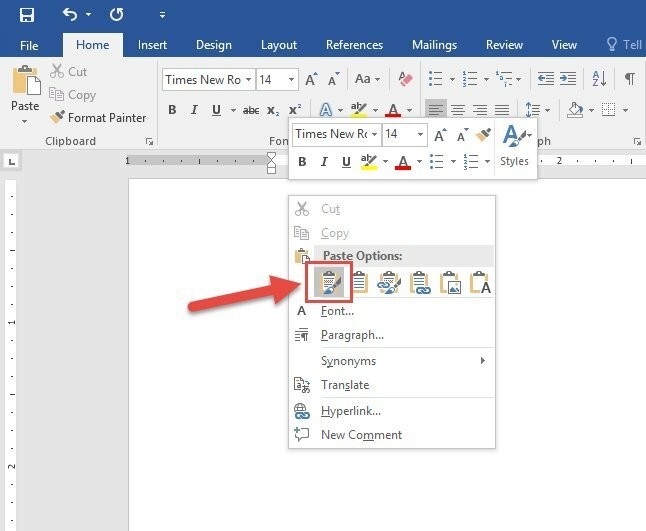 Copy dữ liệu Excel sang Word để in 2 mặt A4 thủ công - Chọn Keep Source Formatting