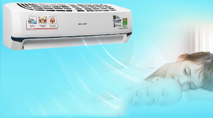 Hình ảnh thực tế dàn lạnh máy lạnh Sharp Inverter
