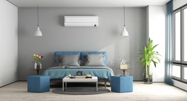 Phòng ngủ ấm áp với điều hòa 2 chiều có chức năng sưởi ấm