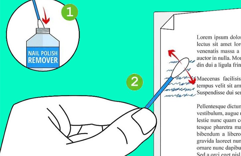 Sử dụng hóa chất chuyên dụng để tẩy mực in laser trên giấy A4