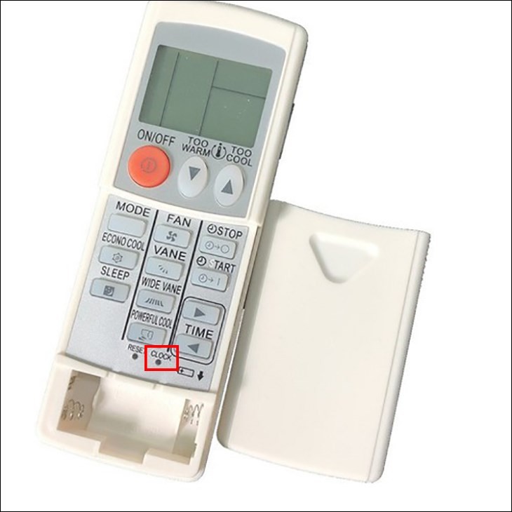 Cài đặt giờ hiện hành trên remote máy lạnh Mitsubishi trước khi hẹn giờ