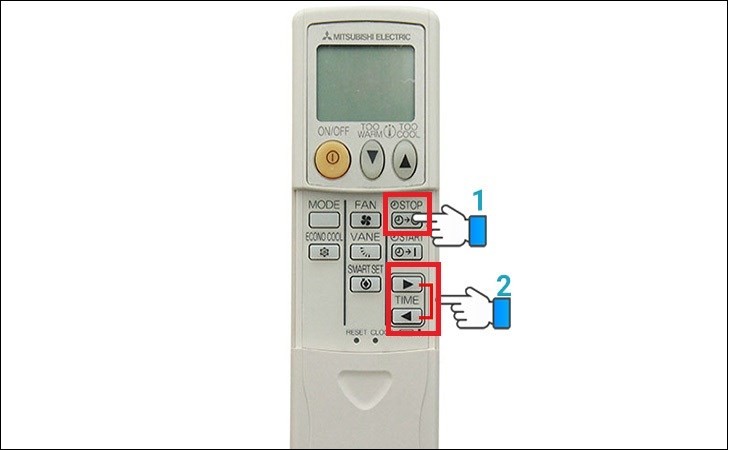 Hướng dẫn cách hẹn giờ tắt máy lạnh Mitsubishi Electric với nút OFF TIMER