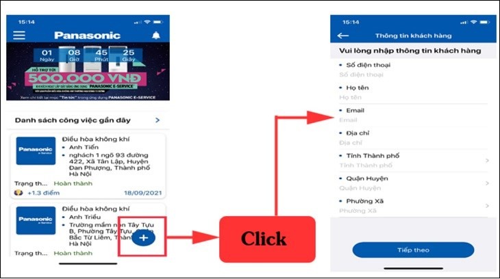 Liên hệ đại lý hoặc cửa hàng đã mua máy lạnh Panasonic để nhân viên giúp kiểm tra bảo hành qua ứng dụng E-Service