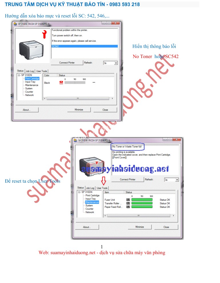 Giao diện User Tools trên Smart Organizing Monitor Ricoh