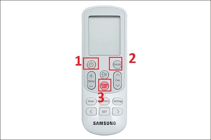 Sử dụng chức năng tiết kiệm năng lượng Single User trên remote máy lạnh Samsung