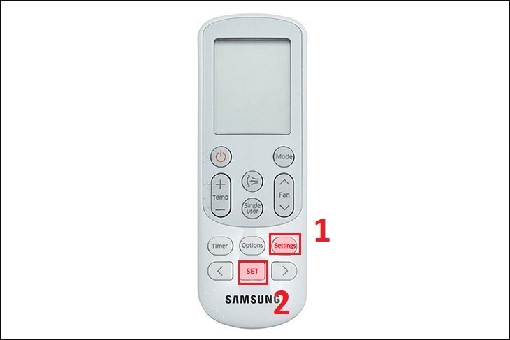 Tắt tiếng Beep trên remote máy lạnh Samsung qua nút Settings