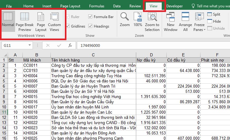 Chế độ xem Page Break Preview và Page Layout trong Excel
