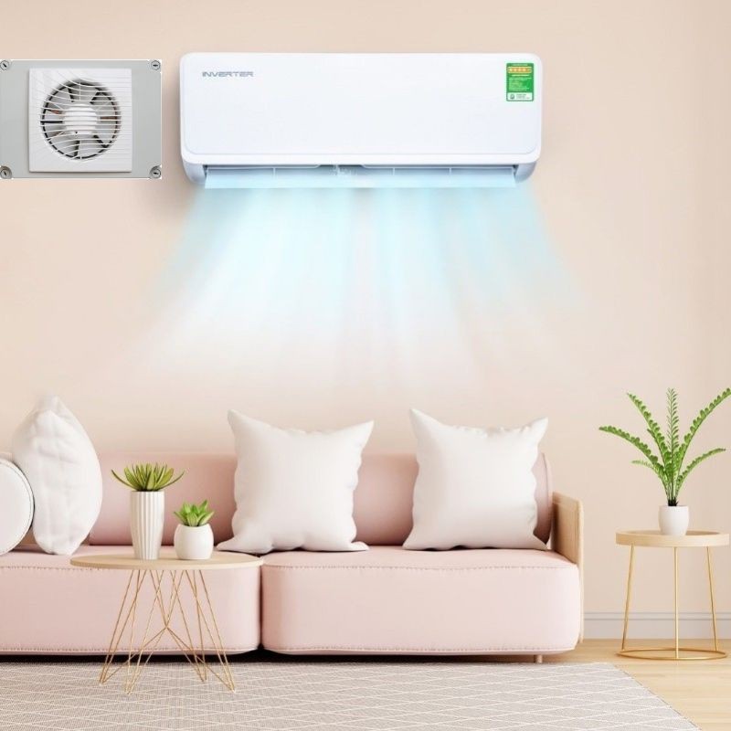Quạt hút gắn tường giúp lưu thông không khí phòng máy lạnh