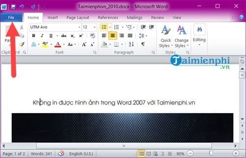Giao diện Word 2007 File Options