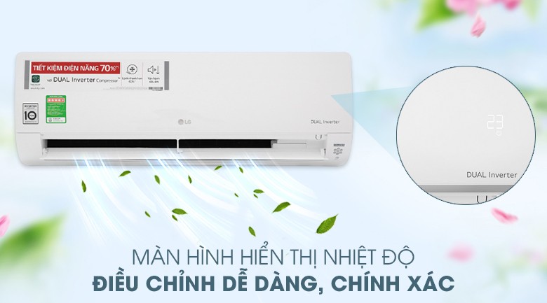 Màn hình LED hiển thị nhiệt độ trên dàn lạnh máy lạnh LG V13APH