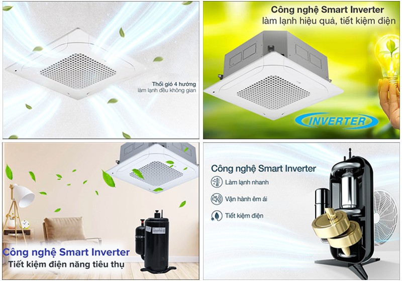 Mặt nạ và luồng gió máy lạnh âm trần LG ZTNQ36GNLA0