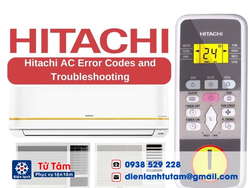 Mã lỗi máy lạnh Hitachi nội địa có đèn hẹn giờ nhấp nháy