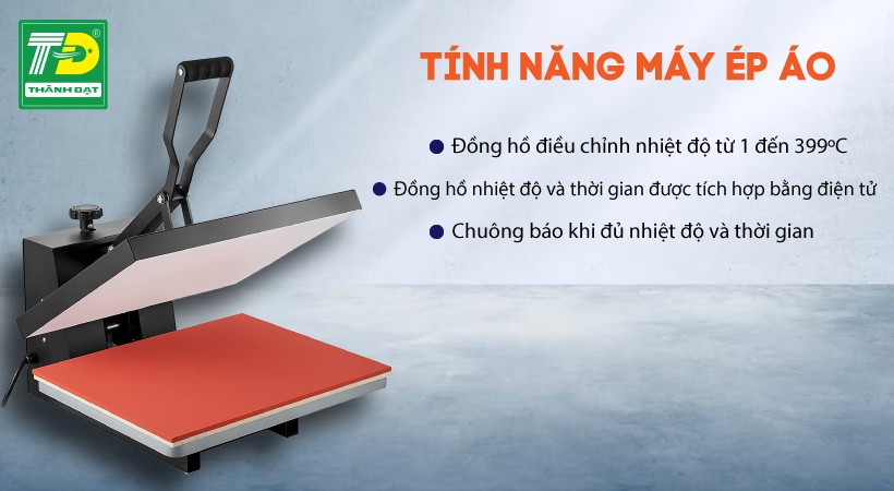 Bảng điều khiển nhiệt độ và thời gian của máy in hình áo
