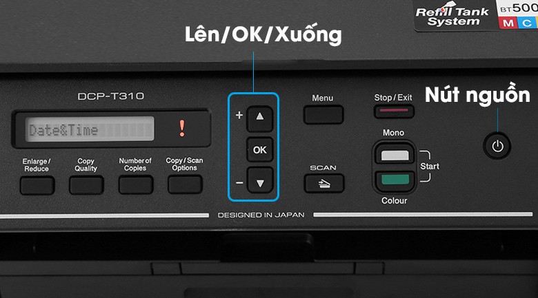 Máy in phun màu đa năng Brother DCP-T310 - Chọn ngày và giờ