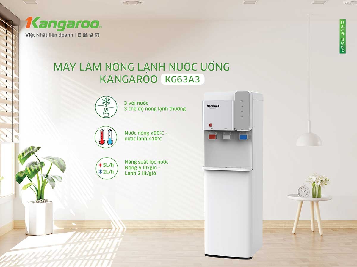 Máy làm nóng lạnh nước uống Kangaroo KG63A3 đặt sàn