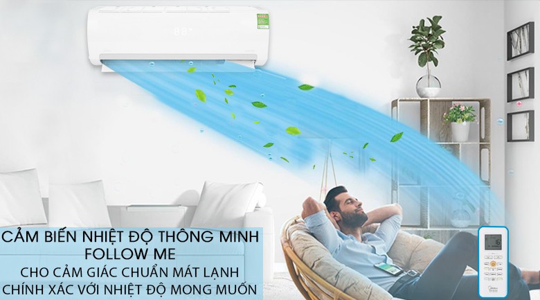 Nút FAV ghi nhớ chế độ yêu thích trên remote máy lạnh Midea Inverter 2 HP MSMAIII-18CRDN1
