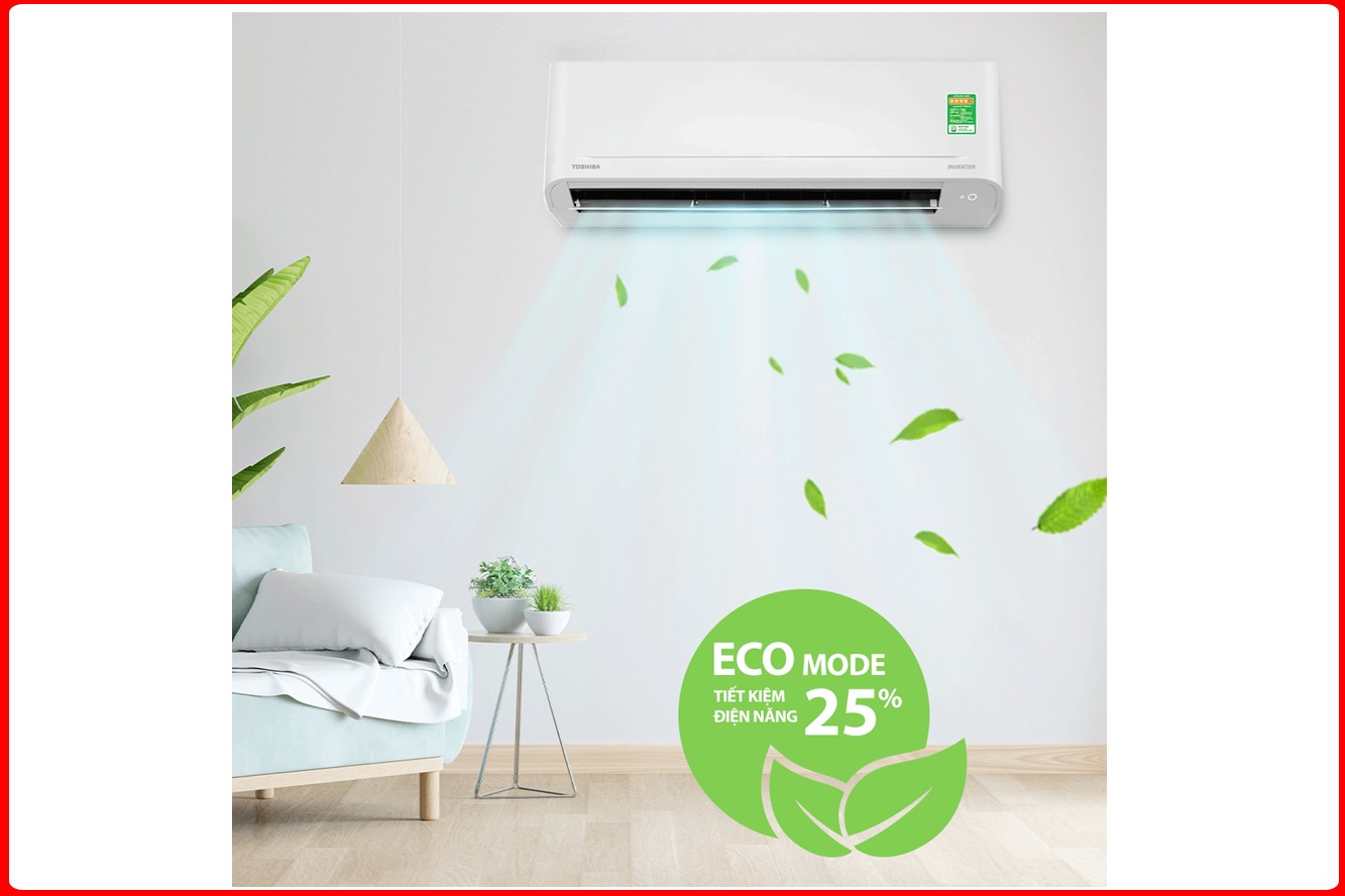 Máy lạnh Toshiba Inverter 1 HP RAS-H10S5KCV2G-V với chế độ Eco 25%