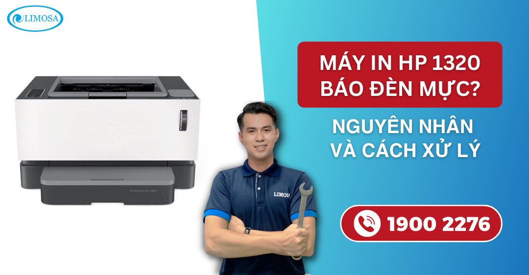 Máy in HP 1320 đang báo đèn mực