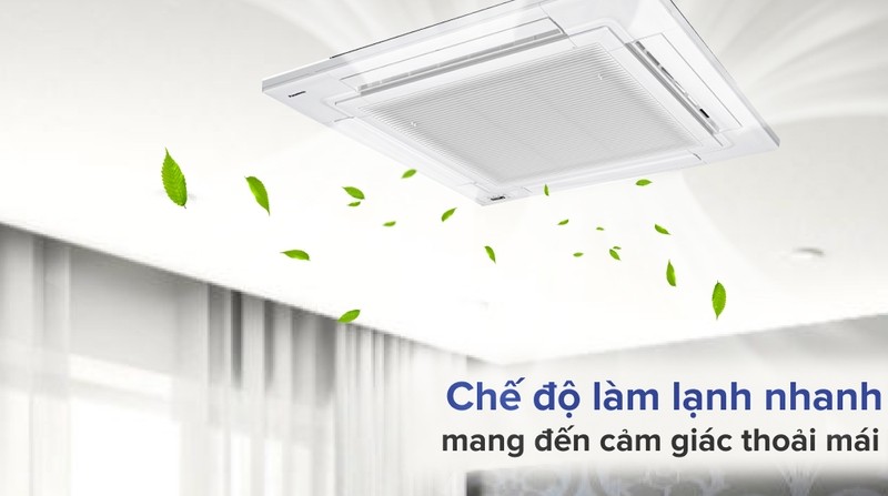Máy lạnh âm trần Panasonic Inverter 5 HP có thiết kế vuông hiện đại